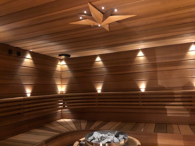JV-Urakointi saunaremontti - valaistus tähdellinen